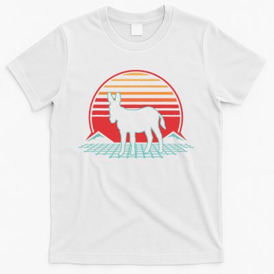 Donkey Retro Vintage 80s Style Animal Lover Gift T-Shirt