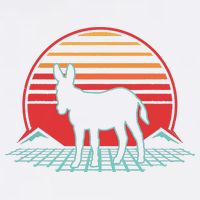 Donkey Retro Vintage 80s Style Animal Lover Gift Bucket Hat