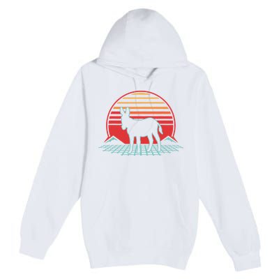 Donkey Retro Vintage 80s Style Animal Lover Gift Premium Pullover Hoodie