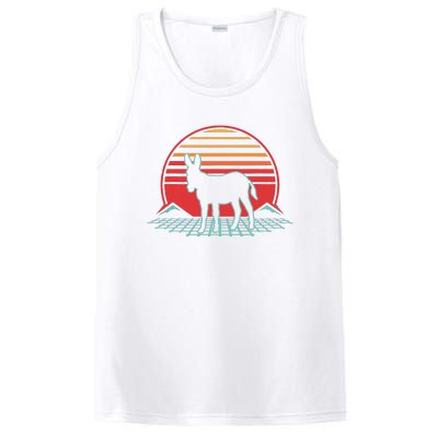 Donkey Retro Vintage 80s Style Animal Lover Gift PosiCharge Competitor Tank