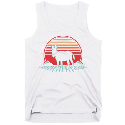 Donkey Retro Vintage 80s Style Animal Lover Gift Tank Top