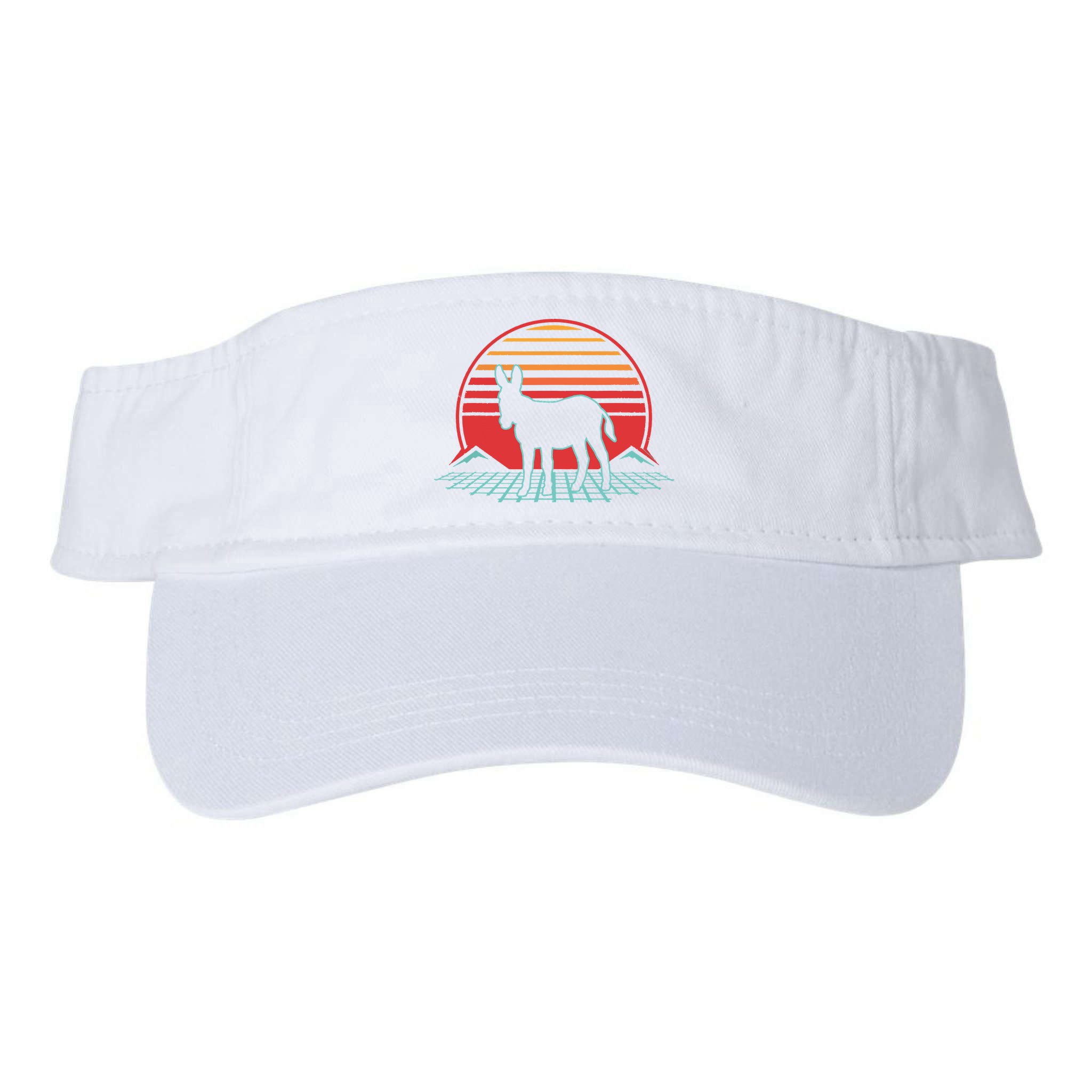 Donkey Retro Vintage 80s Style Animal Lover Gift Visor