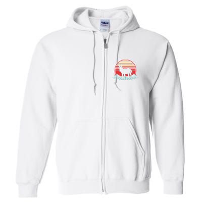 Donkey Retro Vintage 80s Style Animal Lover Gift Full Zip Hoodie