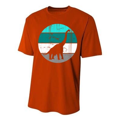 Dino Retro Vintage Brachiosaurus Performance Sprint T-Shirt