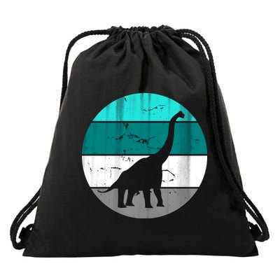Dino Retro Vintage Brachiosaurus Drawstring Bag