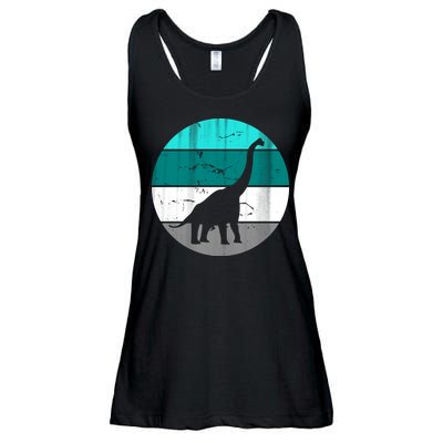 Dino Retro Vintage Brachiosaurus Ladies Essential Flowy Tank