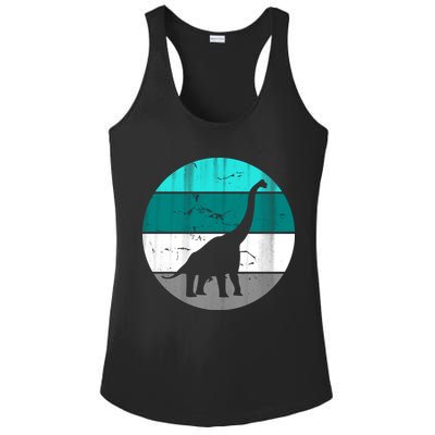 Dino Retro Vintage Brachiosaurus Ladies PosiCharge Competitor Racerback Tank