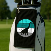 Dino Retro Vintage Brachiosaurus Golf Towel