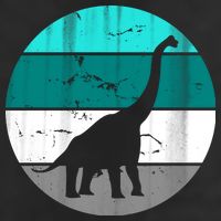 Dino Retro Vintage Brachiosaurus Golf Towel