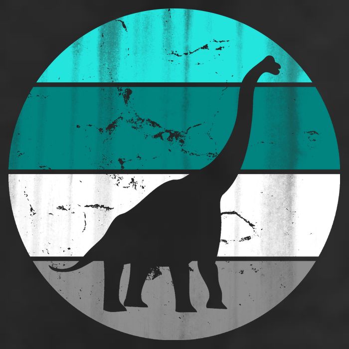 Dino Retro Vintage Brachiosaurus Golf Towel