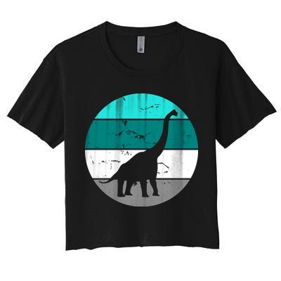 Dino Retro Vintage Brachiosaurus Crop Top
