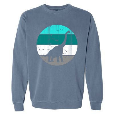 Dino Retro Vintage Brachiosaurus Garment-Dyed Sweatshirt