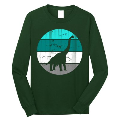 Dino Retro Vintage Brachiosaurus Long Sleeve Shirt