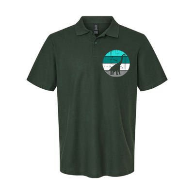 Dino Retro Vintage Brachiosaurus Softstyle Adult Sport Polo