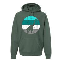 Dino Retro Vintage Brachiosaurus Premium Hoodie