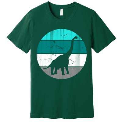 Dino Retro Vintage Brachiosaurus Premium T-Shirt