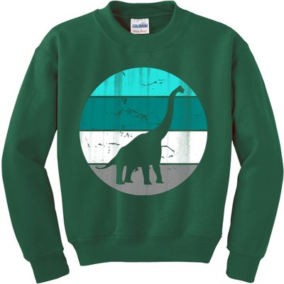 Dino Retro Vintage Brachiosaurus Kids Sweatshirt