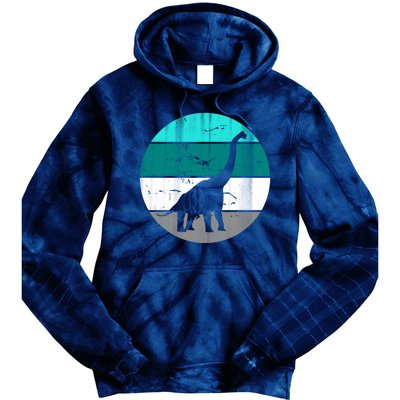 Dino Retro Vintage Brachiosaurus Tie Dye Hoodie