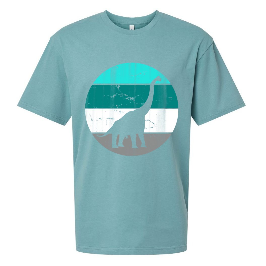 Dino Retro Vintage Brachiosaurus Sueded Cloud Jersey T-Shirt