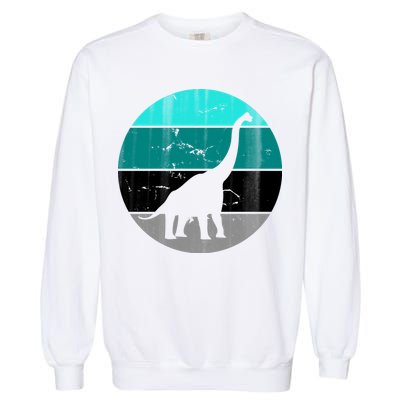 Dino Retro Vintage Brachiosaurus Garment-Dyed Sweatshirt
