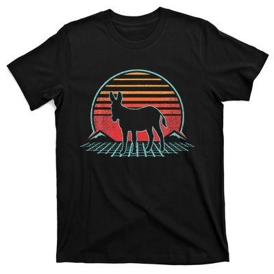 Donkey Retro Vintage 80s Style Animal Lover T-Shirt