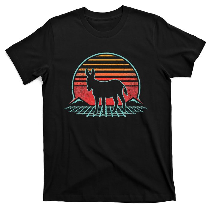 Donkey Retro Vintage 80s Style Animal Lover T-Shirt