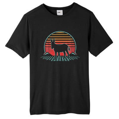 Donkey Retro Vintage 80s Style Animal Lover Tall Fusion ChromaSoft Performance T-Shirt