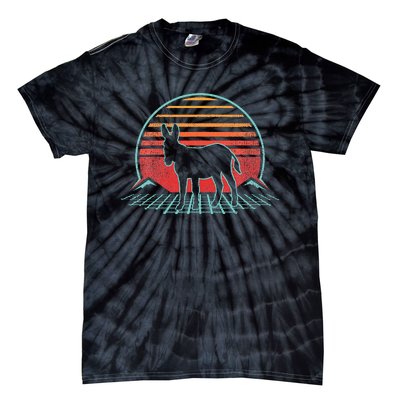 Donkey Retro Vintage 80s Style Animal Lover Tie-Dye T-Shirt