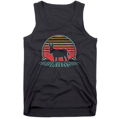 Donkey Retro Vintage 80s Style Animal Lover Tank Top