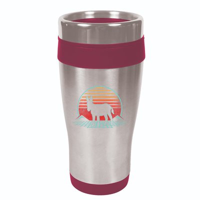 Donkey Retro Vintage 80s Style Animal Lover 16oz Travel Tumbler