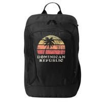 Dominican Republic Vintage 70s Retro Throwback Design City Backpack