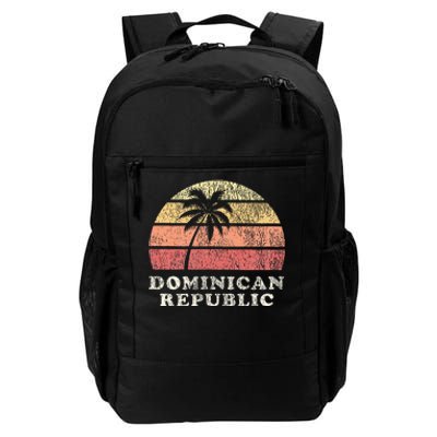 Dominican Republic Vintage 70s Retro Throwback Design Daily Commute Backpack