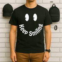 Devon Rodriguez Wearing Keep Smiling T-Shirt