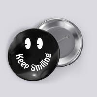 Devon Rodriguez Wearing Keep Smiling Button