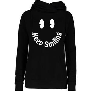 Devon Rodriguez Wearing Keep Smiling Womens Funnel Neck Pullover Hood