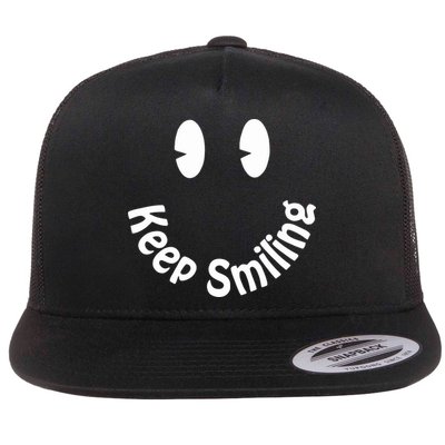 Devon Rodriguez Wearing Keep Smiling Flatbill Hat