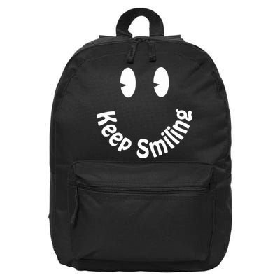 Devon Rodriguez Wearing Keep Smiling 16 in Basic Backpack