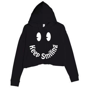 Devon Rodriguez Wearing Keep Smiling Crop Fleece Hoodie