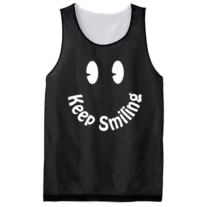 Devon Rodriguez Wearing Keep Smiling Mesh Reversible Basketball Jersey Tank