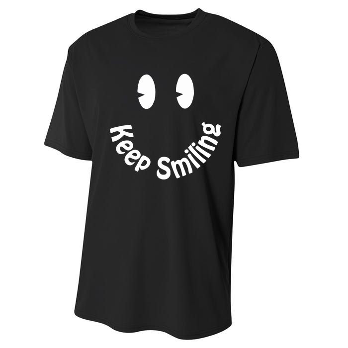 Devon Rodriguez Wearing Keep Smiling Performance Sprint T-Shirt