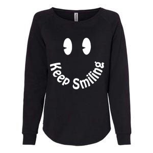 Devon Rodriguez Wearing Keep Smiling Womens California Wash Sweatshirt