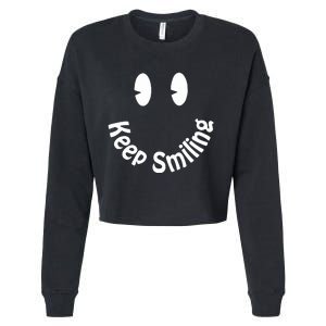 Devon Rodriguez Wearing Keep Smiling Cropped Pullover Crew