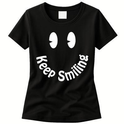 Devon Rodriguez Wearing Keep Smiling Womens T-Shirt