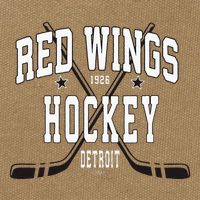 D.E.T.R.O.I.T Red Wings Stars Red Cotton Canvas Backpack