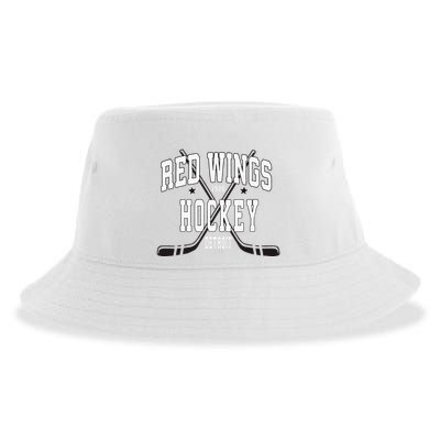 D.E.T.R.O.I.T Red Wings Stars Red Sustainable Bucket Hat