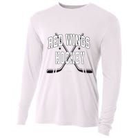 D.E.T.R.O.I.T Red Wings Stars Red Cooling Performance Long Sleeve Crew