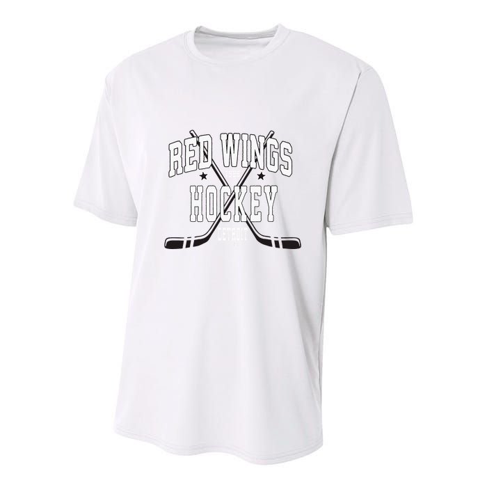 D.E.T.R.O.I.T Red Wings Stars Red Youth Performance Sprint T-Shirt