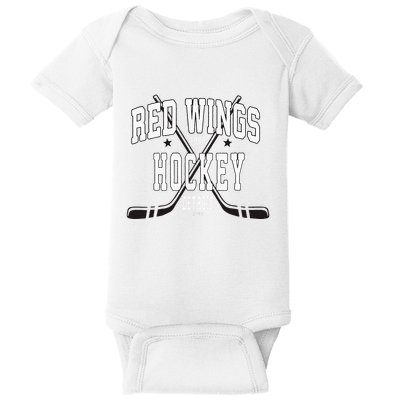 D.E.T.R.O.I.T Red Wings Stars Red Baby Bodysuit