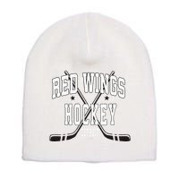 D.E.T.R.O.I.T Red Wings Stars Red Short Acrylic Beanie