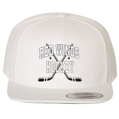 D.E.T.R.O.I.T Red Wings Stars Red Wool Snapback Cap